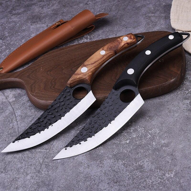 Meat Cleaver Hand-Forged Boning Knife Serbia Chef Knife Stainless Steel Kitchen Knife Butcher Knife Forged Meat Cleaver