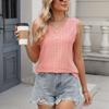 Women's Fashion Solid Color V Neck Loose Base Vest T-shirt Top