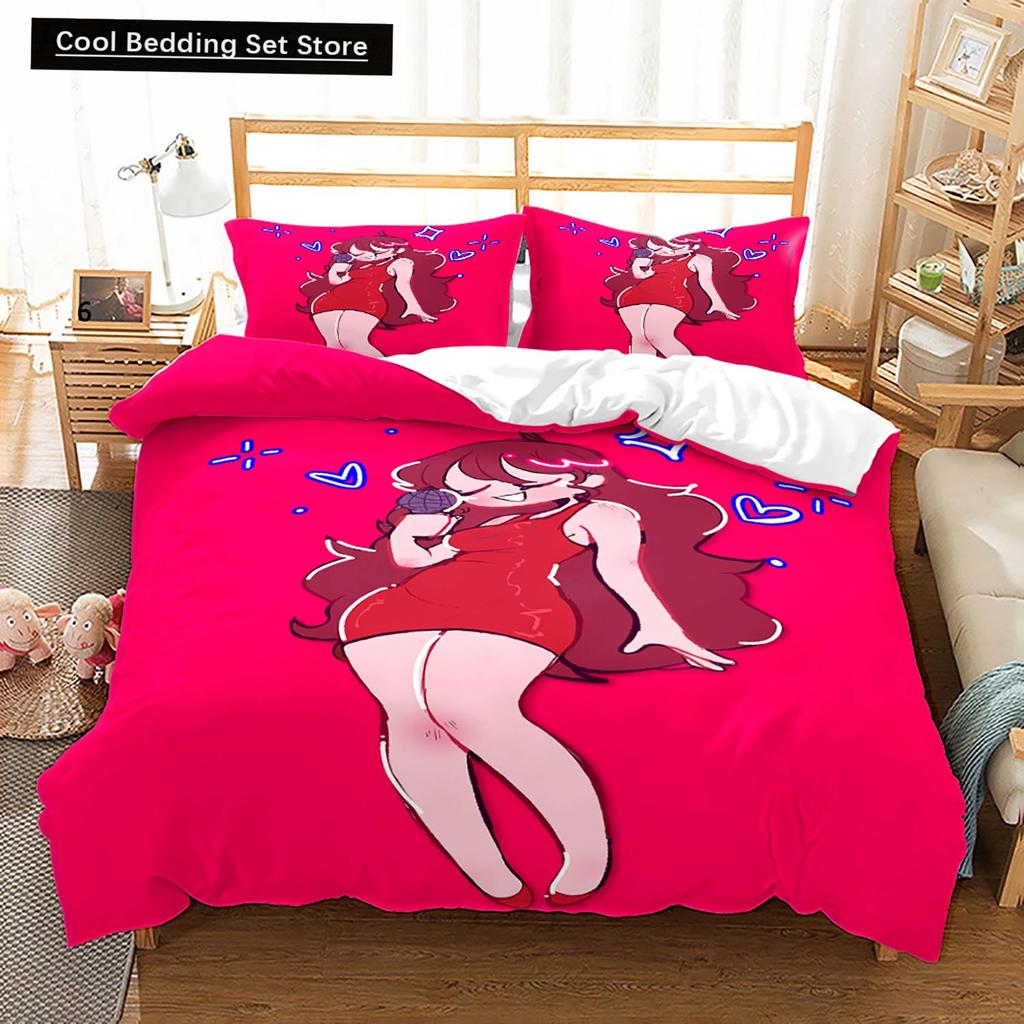 3D Friday Night Funkin Bedding Set Single Twin Full Queen King Size Friday Night Funkin Bed Set Children Kid Bedroom Duvet Cover