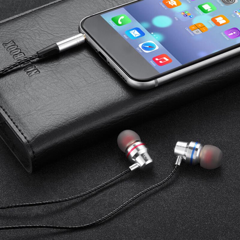 Проводные наушники-вкладыши с шумоподавлением, стереонаушники, звук с сильными басами, спортивная гарнитура