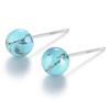 Серьги серебро 925 Серебро925 Совместимость с аллергией на металлы Камень, соответствующий знаку зодиака декабрь бирюза бирюзовый синий зеленый Камень, где бог небес