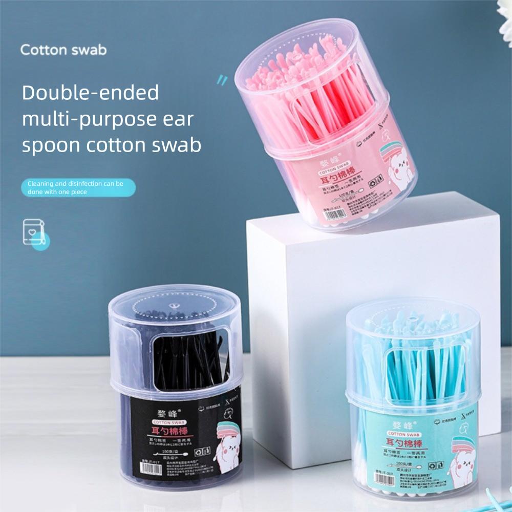 100Pcs Plastic Cotton Swabs Disposable Cleaning Cotton Bud High Quality Ear Cleaner  Home