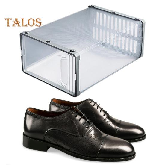 Дизайнерская коробка для обуви с пряжкой. Простота установки. Полезный прозрачный контейнер для хранения обуви. Товары для дома.