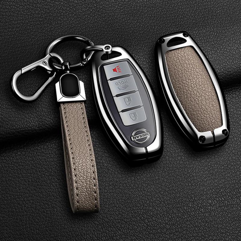 Interior Mouldings Zinc Alloy Folding Car Key Shell Case Fob Cover For NISSAN Maxima Altima Versa Sentra Sunny Sylphy Teana Qash