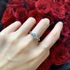 Танцизное женское классическое кольцо из стерлингового серебра 925 пробы с цирконом, женские ювелирные изделия, свадебное обещание, подарок для вечеринки