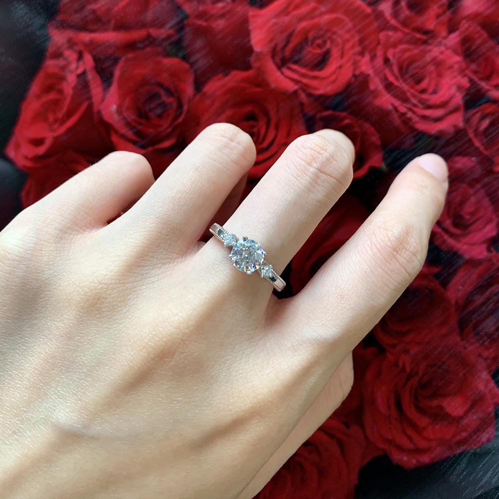 Танцизное женское классическое кольцо из стерлингового серебра 925 пробы с цирконом, женские ювелирные изделия, свадебное обещание, подарок для вечеринки