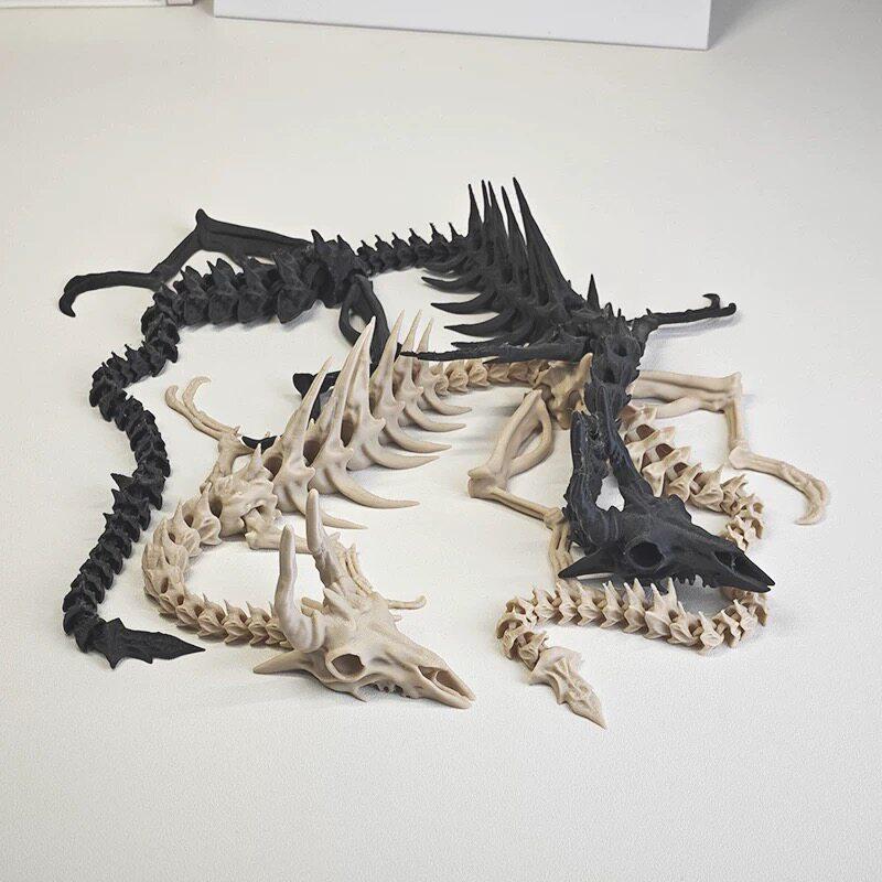 3D-печатный подвижный скелет дракона шарнирная игрушка костяной дракон настольное украшение креативный подарок для офисного декора
