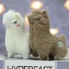 Cute Cartoon Alpaca Plush Toy Mini Fluffy Lamb Doll Keychain For Bags
