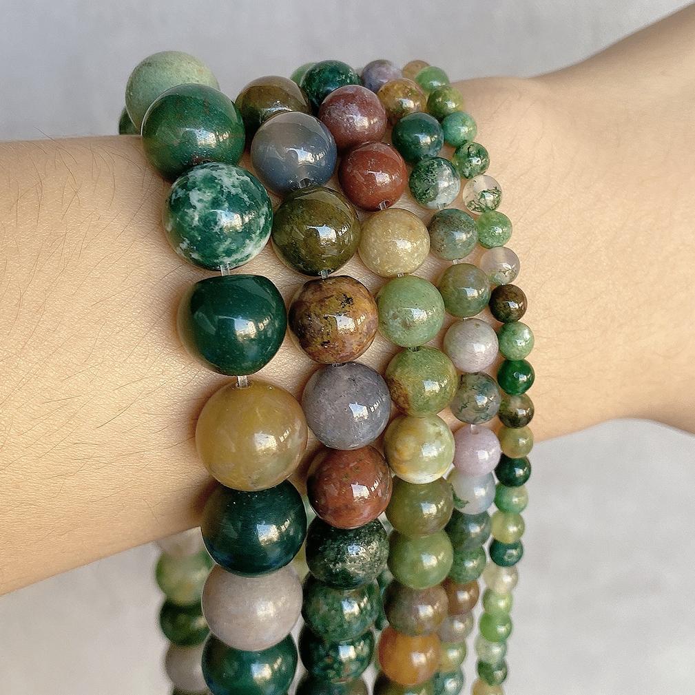 4-12 мм 32-88 шт. Натуральный индийский агатовый камень бусины для изготовления ювелирных изделий DIY браслет ожерелье