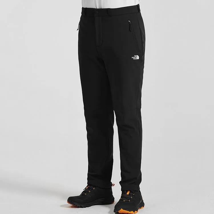 THE NORTH FACE Outdoor Thermal Water Repellent Straight Fit Hiking Fleece Lined Casual Pants Men's Black (Unisex) Casual Pants NF0A5AXY JK3