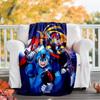 Cartoon Rockman Game Megaman2 printed throw blanket—lightweight,soft,warm;versatile blanket for all seasons—perfect as &air-conditioning throw,nap bla