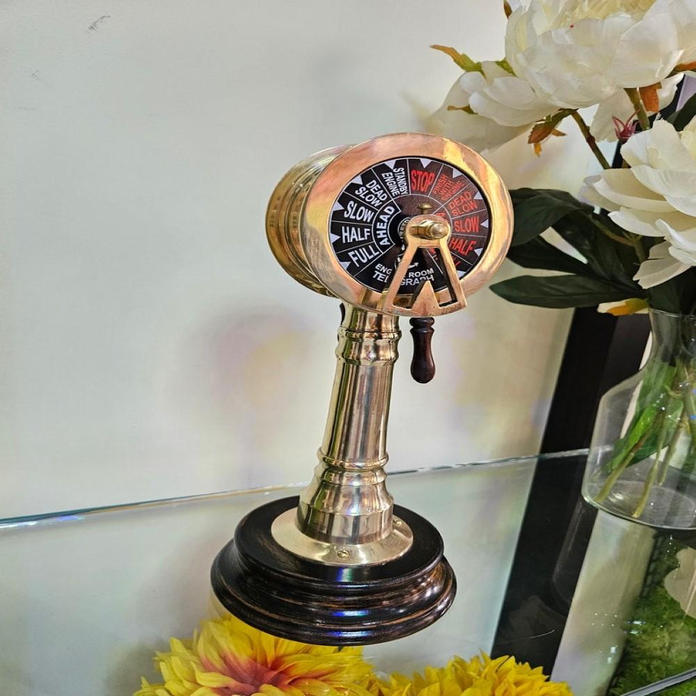 Brass Handmade Maritime Telegraph – Vintage Nautical Collectible, 17.78 Cm
