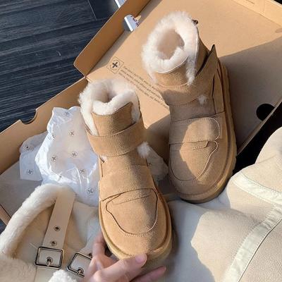 Модные зимние сапоги женские новые зимние высококачественные женские туфли из бархата теплые толстые хлопковые короткие сапоги меховые ботильоны женские