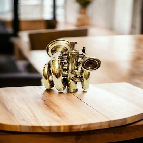 Духовые инструменты, труба с горном, 3-клапанный мундштук, декоративная латунная труба, рожок, флюгельгорн, подарок для двоюродных братьев и сестер