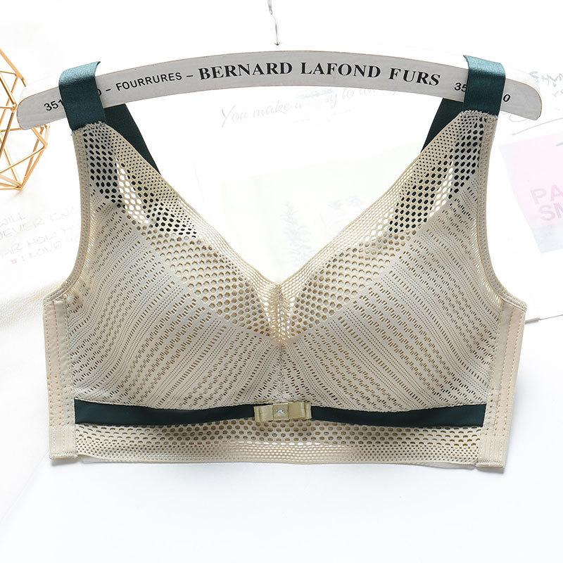 Large-sized Bras for Women Full-cup Bras Adjustable Bras Mesh Breathable Bras Push Up Bra