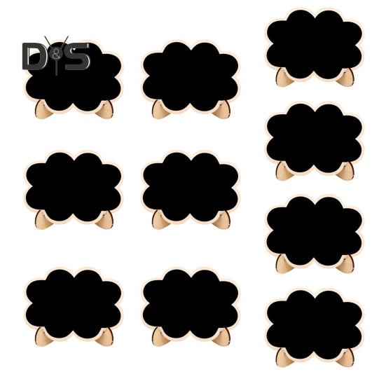 10 шт. Мини-знак на доске с подставкой, деревянная настольная доска, многоразовая односторонняя маленькая доска для сообщений, свадебная вечеринка, мероприятия, шведский стол, украшение