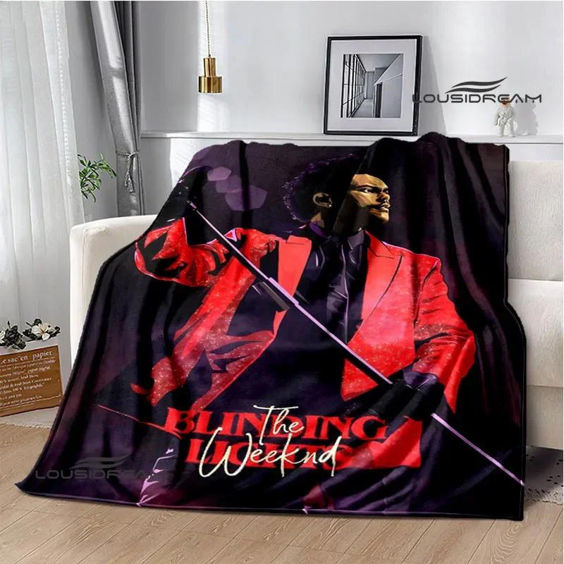 Пледы с принтом певца The Weeknd Фланель Теплый плед мягкий и удобный домашний дорожный постельный плед пледы для пикника подарок на день рождения