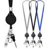 Card Holder Work Card Retractable Badge Holder Badge Reel Neck Strap Key Chain Anti-lost Lanyard
