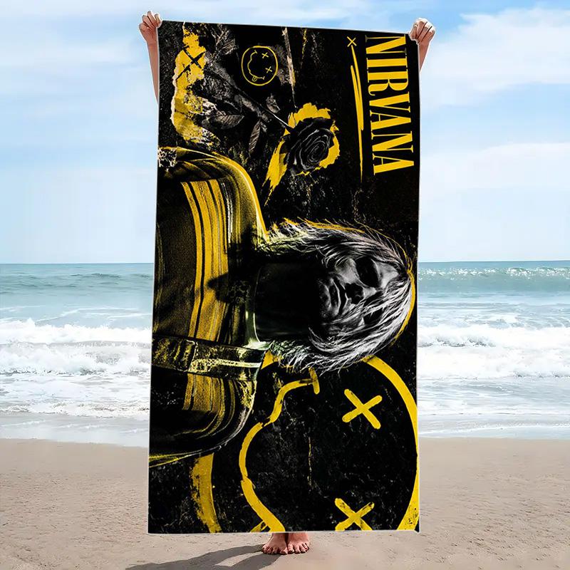 Nirvana Print Beach Towel, Large Soft Quick Dry Towel for Beach Camping Swimming
