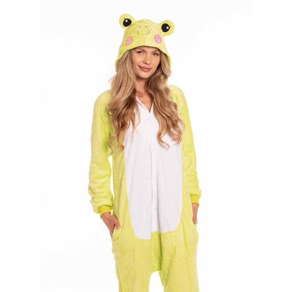 Piżama damska kombinezon kigurumi onesie kostium żaba zielona 145-155 cm s