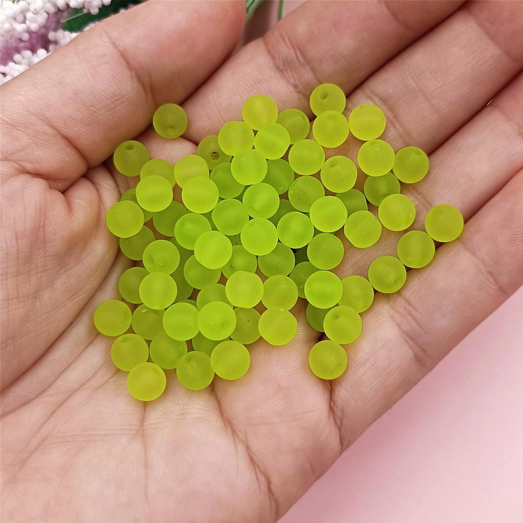 Креативные акриловые бусины для глазури «сделай сам», красочные полупрозрачные цветные 80 шт., 6 мм, круглые поделки для изготовления ювелирных изделий