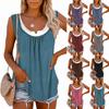 Summer Patchwork Women Fake Two-Layer Sleeveless Vest T-Shirt Fashion Casual Loose Stree Elegant Ladies Bottoming Tank Top