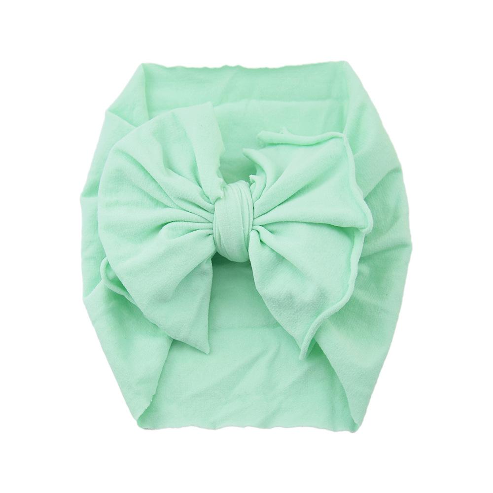 Детские аксессуары для волос, нейлоновая детская повязка на голову с большим бантом, супер мягкая широкая повязка на голову, детские чулки, повязка на голову