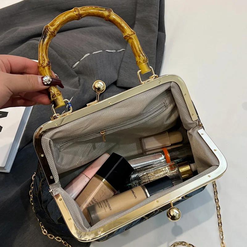 Винтажные дизайнерские сумки на цепочке для женщин, розовые и синие сумки через плечо, сумки с застежкой-кисточкой, цветком, ракушкой, маленькая сумка-тоут, новая