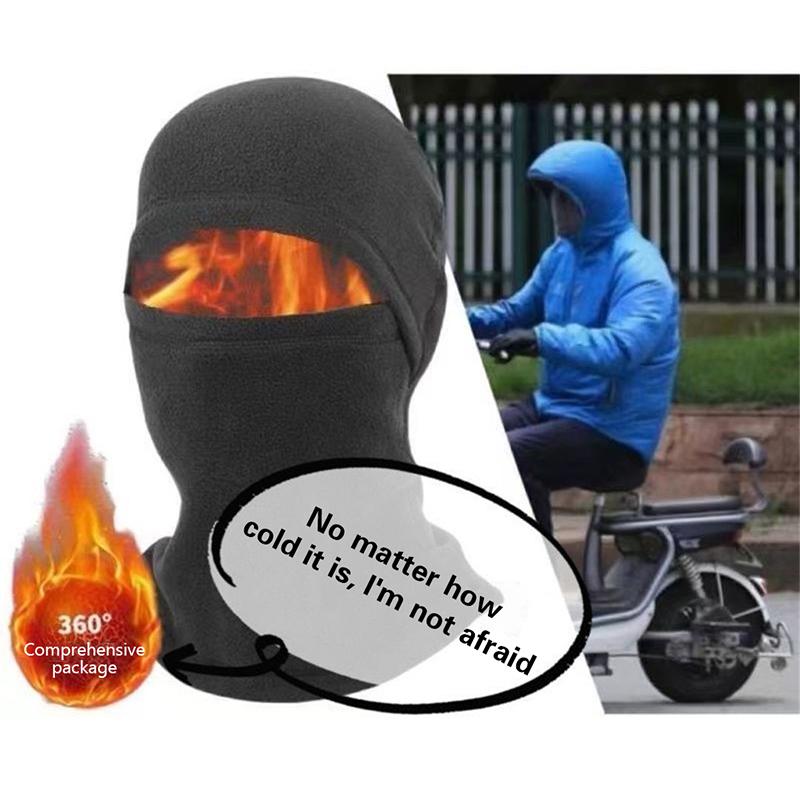 Зимняя теплая маска для верховой езды на открытом воздухе, флисовая маска для лица для мотоцикла, рыбалки, катания на лыжах, теплая ветрозащитная шапка