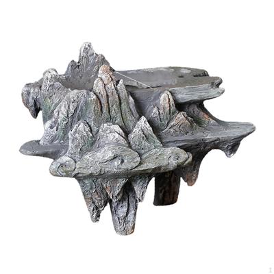 Смола Рокарий бонсай художественный горшок цветочный горшок 19,8x13x15 см декоративное украшение для балкона ручной работы для