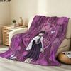 1PC Demon Slayer Patterned Flannel Blanket Suitable For All Seasons For Home Decor Warmth And Comfort Gifts Holiday Present