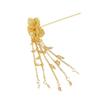 Ethnic Style Golden Tassels Hair Fork Ancient Silver Rose Hair Sticks  Wedding