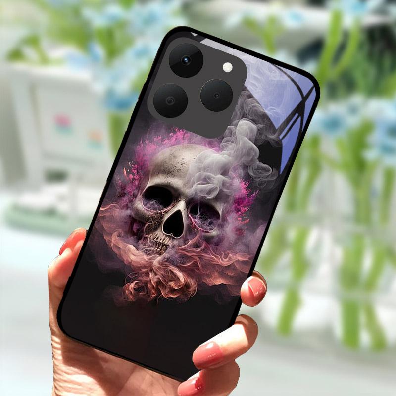 Роскошный чехол из закаленного стекла для Realme 15T 5G, ударопрочный жесткий ПК чехол для телефона для Realme 15 T RMX5112, чехол с защитой камеры Funda