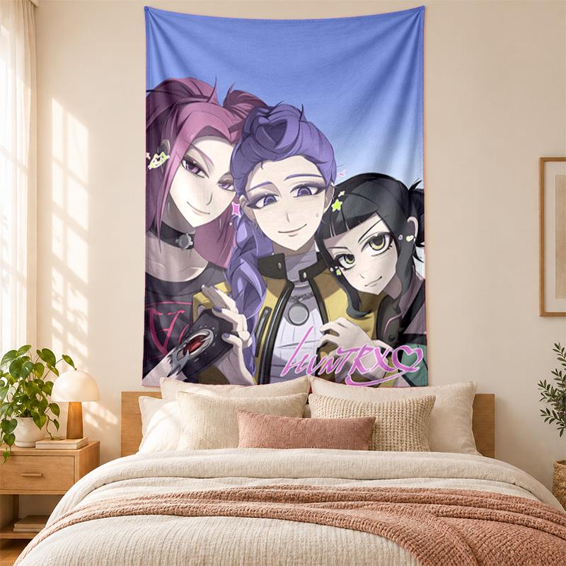 Kpop demon hunters Tapestry highquality for decorating living room bedroom dorm walls ideal as bedroom wallart orholiday gift