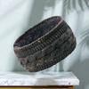 Winter Headband Women Fuzzy Fleece Lined Ear Warmer Cable Knit Thick Warm Crochet Headband Solid