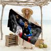 Football Player Illustration Beach Towel Soft Durable Quick-Dry Comfortable Lightweight