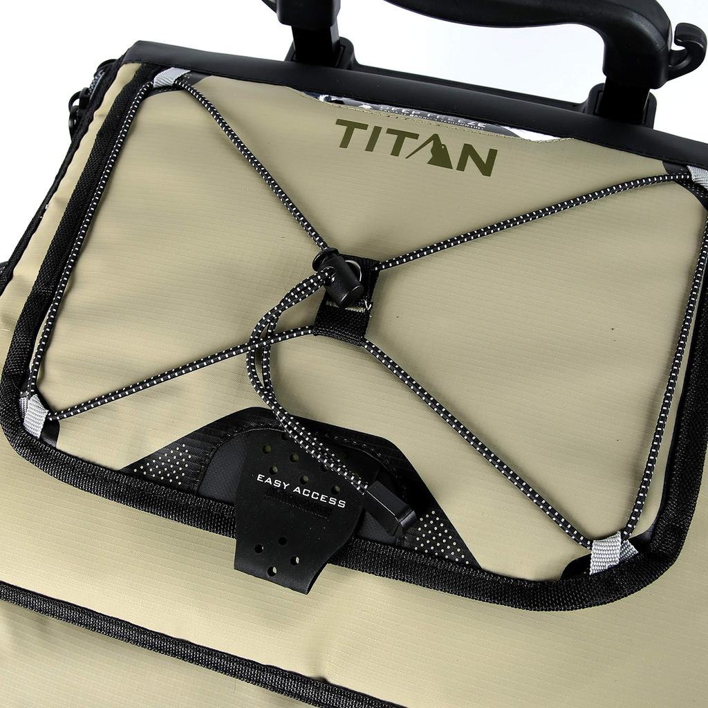 Titan Deep Freeze 40L Soft Cooler Box Can with Rolling (50+10 Capacity, Wheels, Cooler)