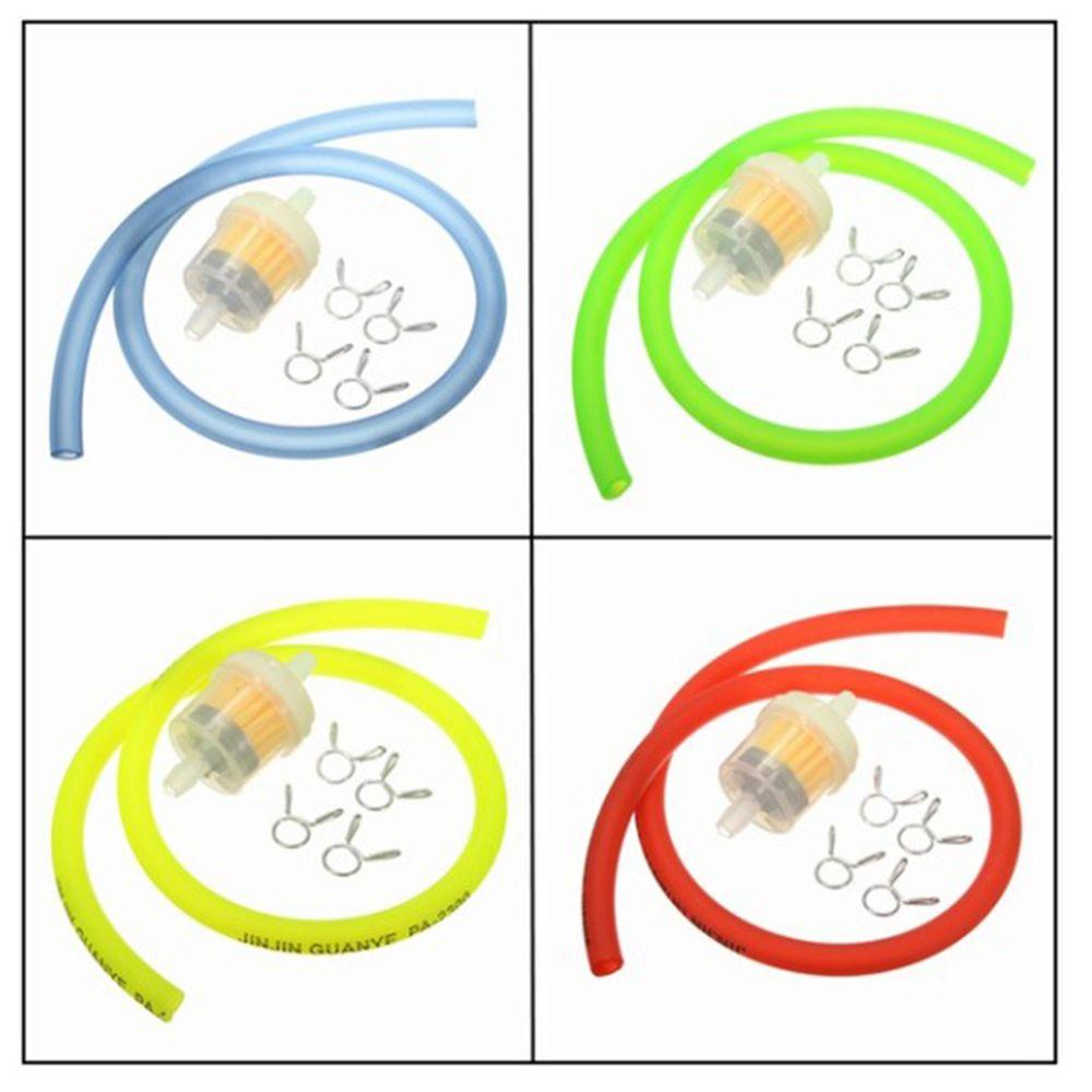 Universal Hose Line Inline Gas Magnet Cleaner Petrol Pipe Quad Scooter Fuel Filter Gasoline Clear