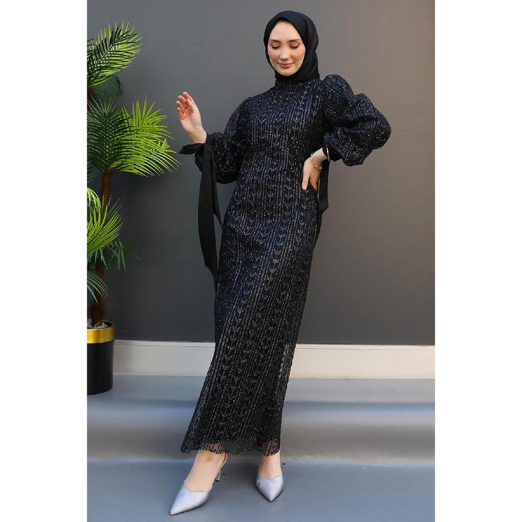 Nci Hijab Evening Dress Gold