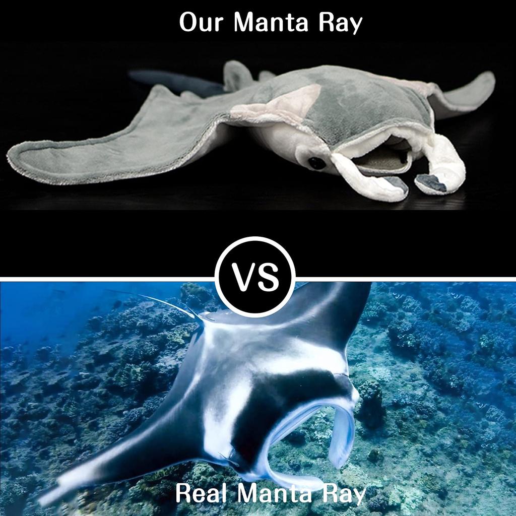 ZHONGXIN MADE Плюшевый скат манта Реалистичный скат манта Супер мягкая и милая мягкая игрушка Подарок для мальчиков и девочек Игрушка, Кукла,