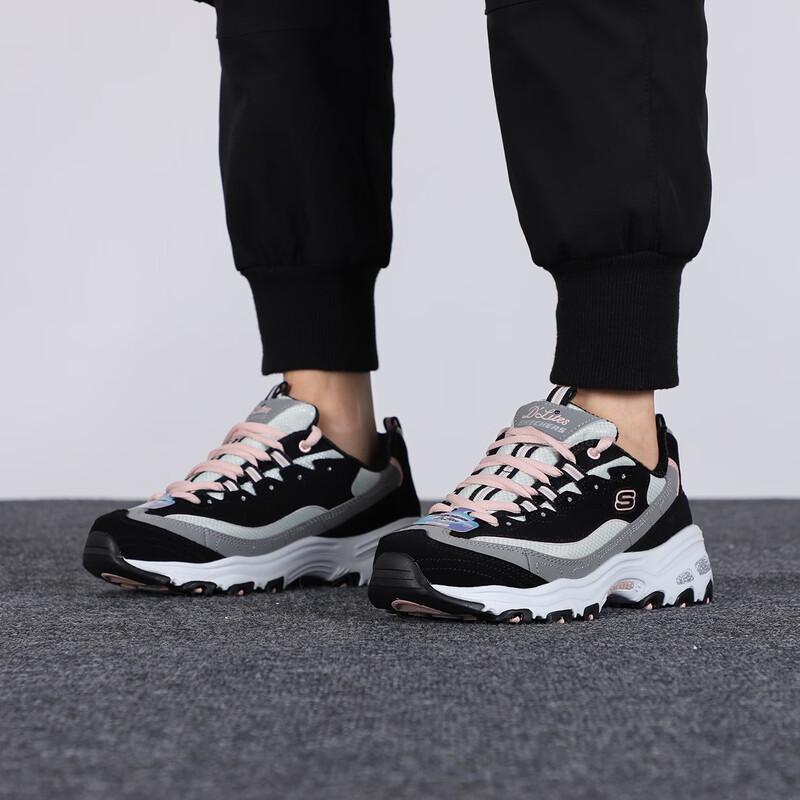 Skechers Женские повседневные спортивные туфли на шнуровке 13143-BKGY