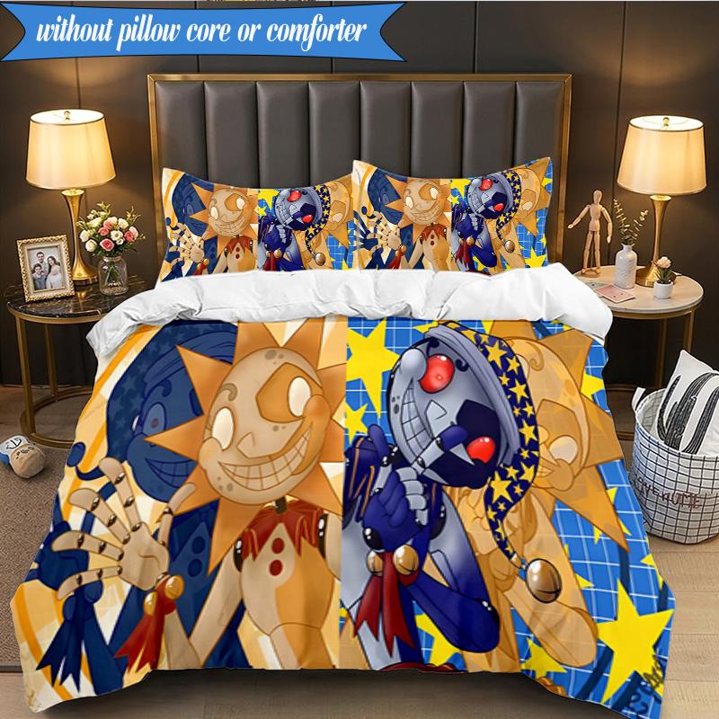 Skull And Sun Carnival 3pcs K-pop music group Bedding set,Ideal for Bedroom, Dormitory,Including Duvet Cover And 2pcs Pillowcases,Fan gifts