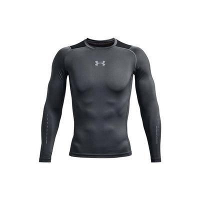 Футболка Heat Gear Series с логотипом и круглым вырезом, с длинным рукавом, компрессионная, мужская, серая 1370661-012