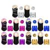 Kids Girls Sports Set Sleeveless Patchwork Gymnastics Leotard with Metallic Shorts Hair Band for Workout Performance Stage Costume
