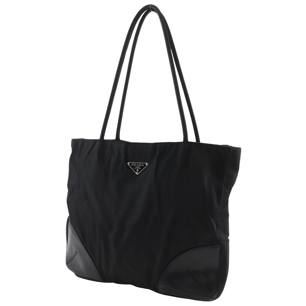 Prada Tote Bag Black Nylon Women Used