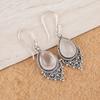 Natural Rose Quartz Gemstone 925 Sterling Silver Jewelry Handmade Earrings 1.9" EE-85-22