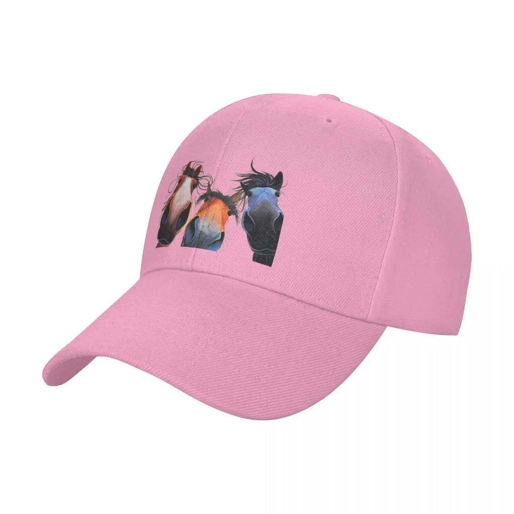 HaPPY HoRSe PRiNT ' WHo LeFT THe GaTe OPeN ? ' BY SHiRLeY MacARTHuR Baseball Cap Beach Outing Golf Hat Man Caps Male Women's