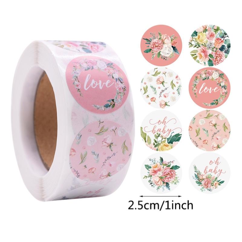 500 шт. круглых этикеток, благодарственных подарков, наклеек, крафт-бумаги, подарочных коробок для конфет, сумок, свадебных, праздничных, для дня рождения, вечеринок, украшений