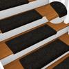 VidaXL Stair Carpet 15 Pieces 65 X 21 X 4 Cm Black Rectangular Edge 134576