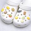 12PCS Fashion Shoe Charms Set Accessories Hole Shoe Buckle Creative Cartoon Food Toys DIY 3D Shoes Decorations